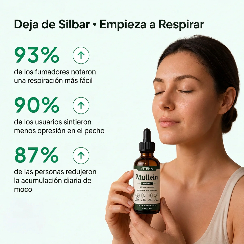 Extracto de Mullein - Deja de Toser & Silbar. Empieza a Respirar
